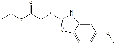 ethyl 2-[(6-ethoxy-1H-1,3-benzodiazol-2-yl)sulfanyl]acetate Struktur