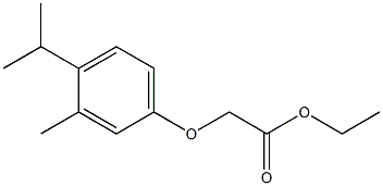ethyl 2-[3-methyl-4-(propan-2-yl)phenoxy]acetate,,结构式