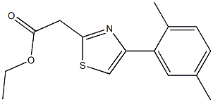 ethyl 2-[4-(2,5-dimethylphenyl)-1,3-thiazol-2-yl]acetate 结构式