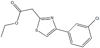 ethyl 2-[4-(3-chlorophenyl)-1,3-thiazol-2-yl]acetate Struktur
