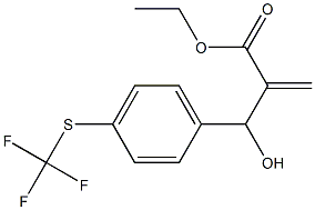 ethyl 2-[hydroxy({4-[(trifluoromethyl)sulfanyl]phenyl})methyl]prop-2-enoate 化学構造式
