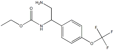 ethyl 2-amino-1-[4-(trifluoromethoxy)phenyl]ethylcarbamate Structure