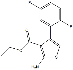 ethyl 2-amino-4-(2,5-difluorophenyl)thiophene-3-carboxylate Struktur