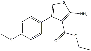 ethyl 2-amino-4-[4-(methylsulfanyl)phenyl]thiophene-3-carboxylate 化学構造式