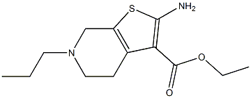 ethyl 2-amino-6-propyl-4H,5H,6H,7H-thieno[2,3-c]pyridine-3-carboxylate Struktur