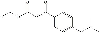 ethyl 3-[4-(2-methylpropyl)phenyl]-3-oxopropanoate Struktur