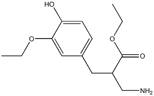 ethyl 3-amino-2-[(3-ethoxy-4-hydroxyphenyl)methyl]propanoate Struktur
