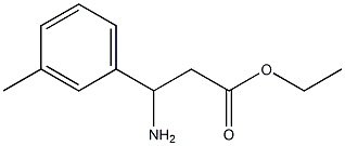 ethyl 3-amino-3-(3-methylphenyl)propanoate 化学構造式