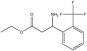 ethyl 3-amino-3-[2-(trifluoromethyl)phenyl]propanoate 结构式