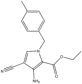 ethyl 3-amino-4-cyano-1-[(4-methylphenyl)methyl]-1H-pyrrole-2-carboxylate Struktur