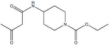 ethyl 4-(acetoacetylamino)piperidine-1-carboxylate Struktur