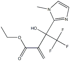 ethyl 4,4,4-trifluoro-3-hydroxy-3-(1-methyl-1H-imidazol-2-yl)-2-methylidenebutanoate Struktur