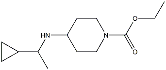 ethyl 4-[(1-cyclopropylethyl)amino]piperidine-1-carboxylate 化学構造式