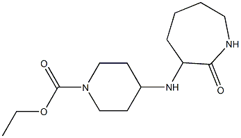 ethyl 4-[(2-oxoazepan-3-yl)amino]piperidine-1-carboxylate Struktur