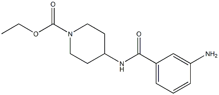 ethyl 4-[(3-aminobenzoyl)amino]piperidine-1-carboxylate 结构式