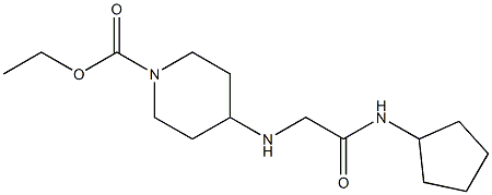 ethyl 4-{[(cyclopentylcarbamoyl)methyl]amino}piperidine-1-carboxylate Structure