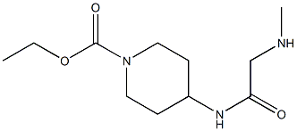 ethyl 4-{[(methylamino)acetyl]amino}piperidine-1-carboxylate Struktur