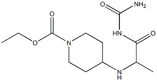 ethyl 4-{[1-(carbamoylamino)-1-oxopropan-2-yl]amino}piperidine-1-carboxylate 结构式