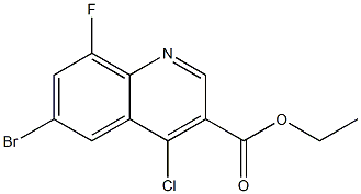 ethyl 6-bromo-4-chloro-8-fluoroquinoline-3-carboxylate 结构式