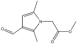 methyl (3-formyl-2,5-dimethyl-1H-pyrrol-1-yl)acetate Struktur