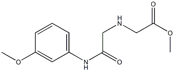 methyl 2-({[(3-methoxyphenyl)carbamoyl]methyl}amino)acetate 化学構造式