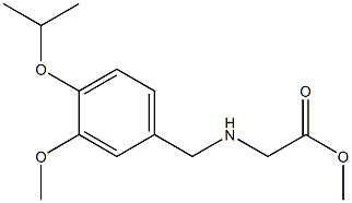 methyl 2-({[3-methoxy-4-(propan-2-yloxy)phenyl]methyl}amino)acetate,,结构式