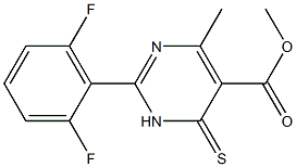 methyl 2-(2,6-difluorophenyl)-4-methyl-6-thioxo-1,6-dihydropyrimidine-5-carboxylate Struktur