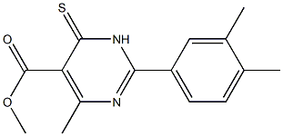 methyl 2-(3,4-dimethylphenyl)-4-methyl-6-thioxo-1,6-dihydropyrimidine-5-carboxylate Struktur
