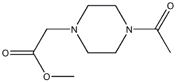 methyl 2-(4-acetylpiperazin-1-yl)acetate,,结构式