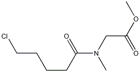 methyl 2-(5-chloro-N-methylpentanamido)acetate 结构式