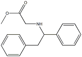 methyl 2-[(1,2-diphenylethyl)amino]acetate,,结构式