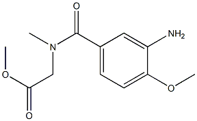 methyl 2-[(3-amino-4-methoxyphenyl)-N-methylformamido]acetate,,结构式