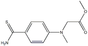 methyl 2-[(4-carbamothioylphenyl)(methyl)amino]acetate Struktur