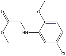 methyl 2-[(5-chloro-2-methoxyphenyl)amino]acetate,,结构式