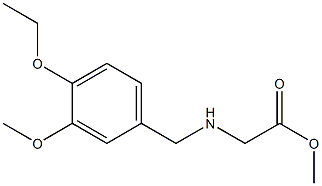 methyl 2-{[(4-ethoxy-3-methoxyphenyl)methyl]amino}acetate Structure
