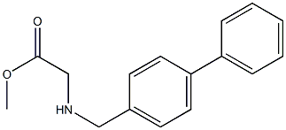 methyl 2-{[(4-phenylphenyl)methyl]amino}acetate,,结构式