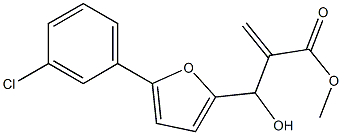 methyl 2-{[5-(3-chlorophenyl)furan-2-yl](hydroxy)methyl}prop-2-enoate,,结构式