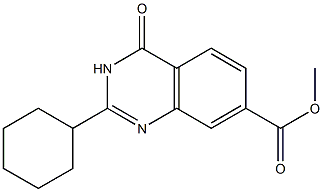 methyl 2-cyclohexyl-4-oxo-3,4-dihydroquinazoline-7-carboxylate Struktur