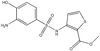 methyl 3-[(3-amino-4-hydroxybenzene)sulfonamido]thiophene-2-carboxylate Struktur