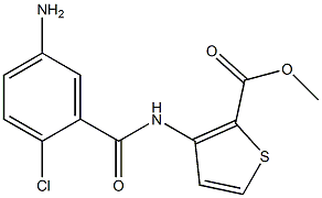 methyl 3-[(5-amino-2-chlorobenzene)amido]thiophene-2-carboxylate Structure