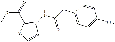 methyl 3-[2-(4-aminophenyl)acetamido]thiophene-2-carboxylate Structure