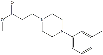 methyl 3-[4-(3-methylphenyl)piperazin-1-yl]propanoate Struktur