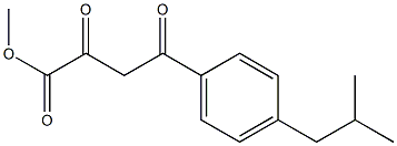 methyl 4-[4-(2-methylpropyl)phenyl]-2,4-dioxobutanoate Structure
