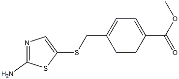 methyl 4-{[(2-amino-1,3-thiazol-5-yl)sulfanyl]methyl}benzoate,,结构式