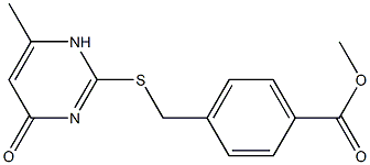 methyl 4-{[(6-methyl-4-oxo-1,4-dihydropyrimidin-2-yl)sulfanyl]methyl}benzoate,,结构式