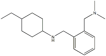 N-({2-[(dimethylamino)methyl]phenyl}methyl)-4-ethylcyclohexan-1-amine,,结构式