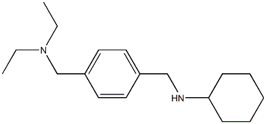 N-({4-[(diethylamino)methyl]phenyl}methyl)cyclohexanamine 化学構造式