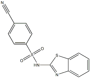 N-(1,3-benzothiazol-2-yl)-4-cyanobenzene-1-sulfonamide,,结构式