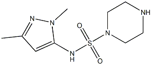 N-(1,3-dimethyl-1H-pyrazol-5-yl)piperazine-1-sulfonamide Struktur