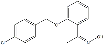 N-(1-{2-[(4-chlorophenyl)methoxy]phenyl}ethylidene)hydroxylamine Struktur